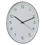 Oval Wall Clock with Dark Grey Finish