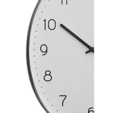 Oval Wall Clock with Dark Grey Finish