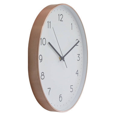 Oval Wall Clock with Copper Finish