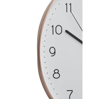 Oval Wall Clock with Copper Finish