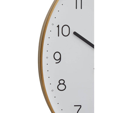 Oval Wall Clock with Gold Finish