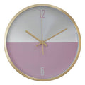 30cm Dia Silver Gold and Pink Finish Wall Clock