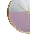 30cm Dia Silver Gold and Pink Finish Wall Clock