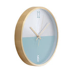 30cm Dia Silver Gold and Blue Finish Wall Clock