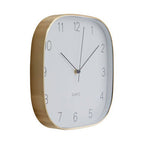 29cm Dia Square Gold Finish Case Wall Clock