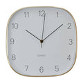 29cm Dia Square Gold Finish Case Wall Clock