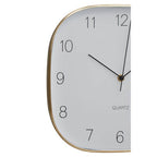 29cm Dia Square Gold Finish Case Wall Clock
