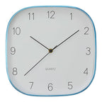 29cm Dia Square Blue Finish Case Wall Clock