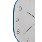 29cm Dia Square Blue Finish Case Wall Clock