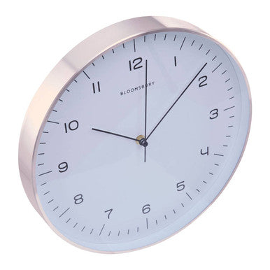 31cm Dia Round Copper Finish Wall Clock