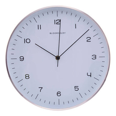 31cm Dia Round Copper Finish Wall Clock