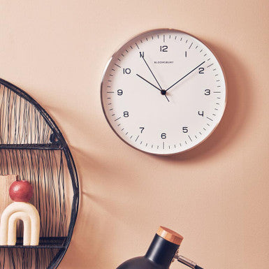 31cm Dia Round Copper Finish Wall Clock