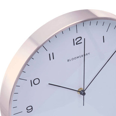 31cm Dia Round Copper Finish Wall Clock