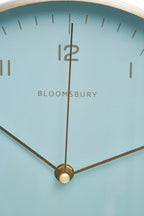 25cm Dia Gold and Mint Green Finish Wall Clock