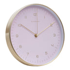 25cm Dia Gold and Pink Finish Wall Clock