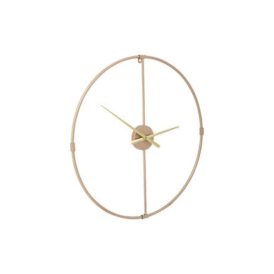 60cm Dia Metal Wall Clock with Gold Finish