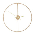 60cm Dia Metal Wall Clock with Gold Finish