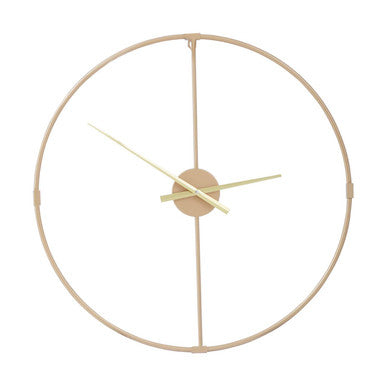 60cm Dia Metal Wall Clock with Gold Finish