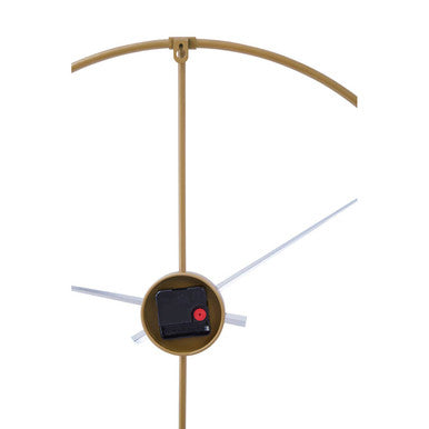 60cm Dia Metal Wall Clock with Gold Finish