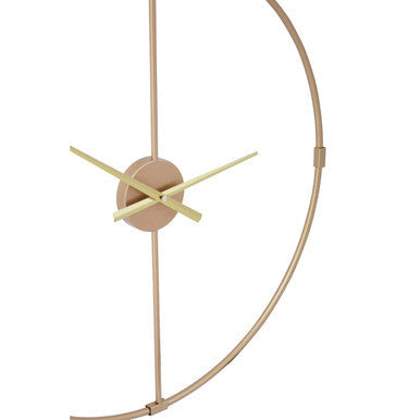 60cm Dia Metal Wall Clock with Gold Finish