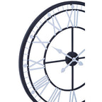80cm Dia Skeletal Wall Clock with Black Finish Frame