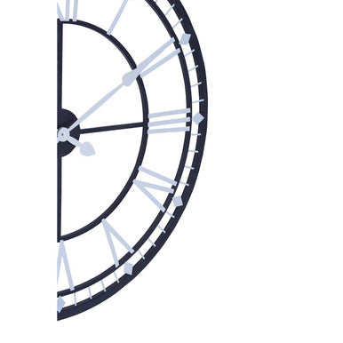 80cm Dia Skeletal Wall Clock with Black Finish Frame