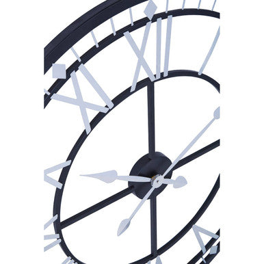 80cm Dia Skeletal Wall Clock with Black Finish Frame