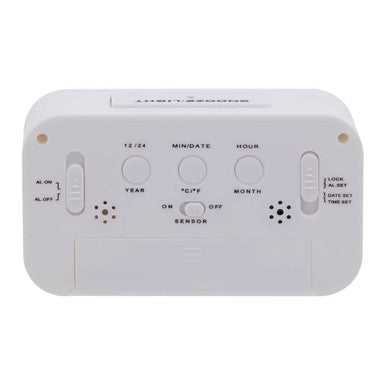White Lcd Digital Clock