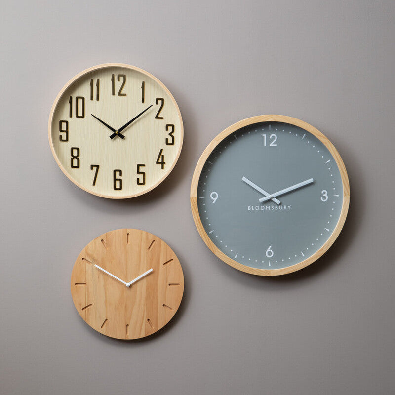 50cm Dia Grey Wall Clock
