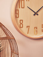 40cm Dia Natural Wall Clock