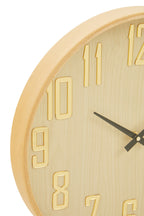 40cm Dia Natural Wall Clock