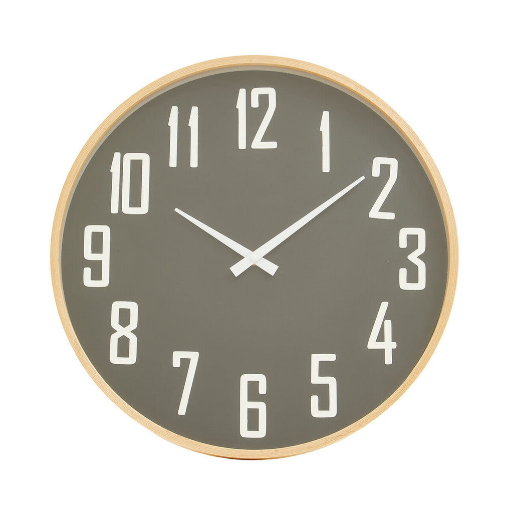 30cm Dia Black Wall Clock