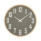 30cm Dia Black Wall Clock
