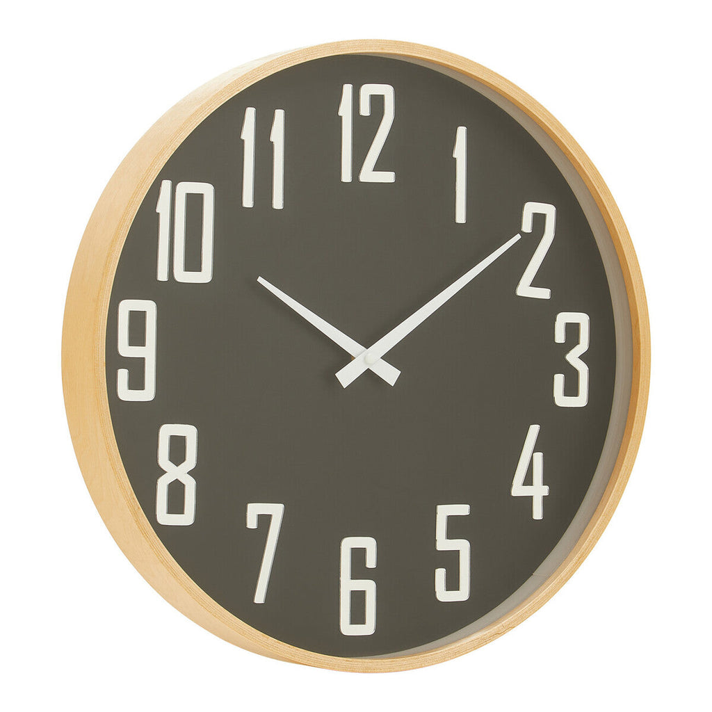 30cm Dia Black Wall Clock