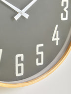 30cm Dia Black Wall Clock