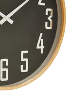 30cm Dia Black Wall Clock