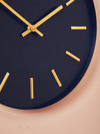 30.5cm Dia Black and Gold Wall Clock