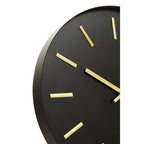 30.5cm Dia Black and Gold Wall Clock