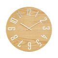 40cm Dia Natural Wood Effect Wall Clock