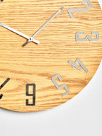 40cm Dia Natural Wood Effect Wall Clock