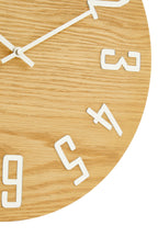 40cm Dia Natural Wood Effect Wall Clock