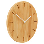 35cm Dia Natural Finish Oak Wood Wall Clock