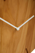 35cm Dia Natural Finish Oak Wood Wall Clock