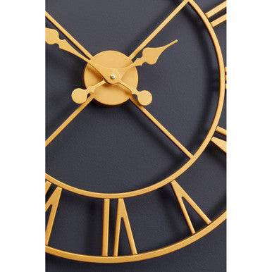 56cm Dia Gold Finish Wall Clock