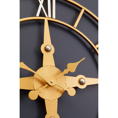 Gold and Silver Wall Clock