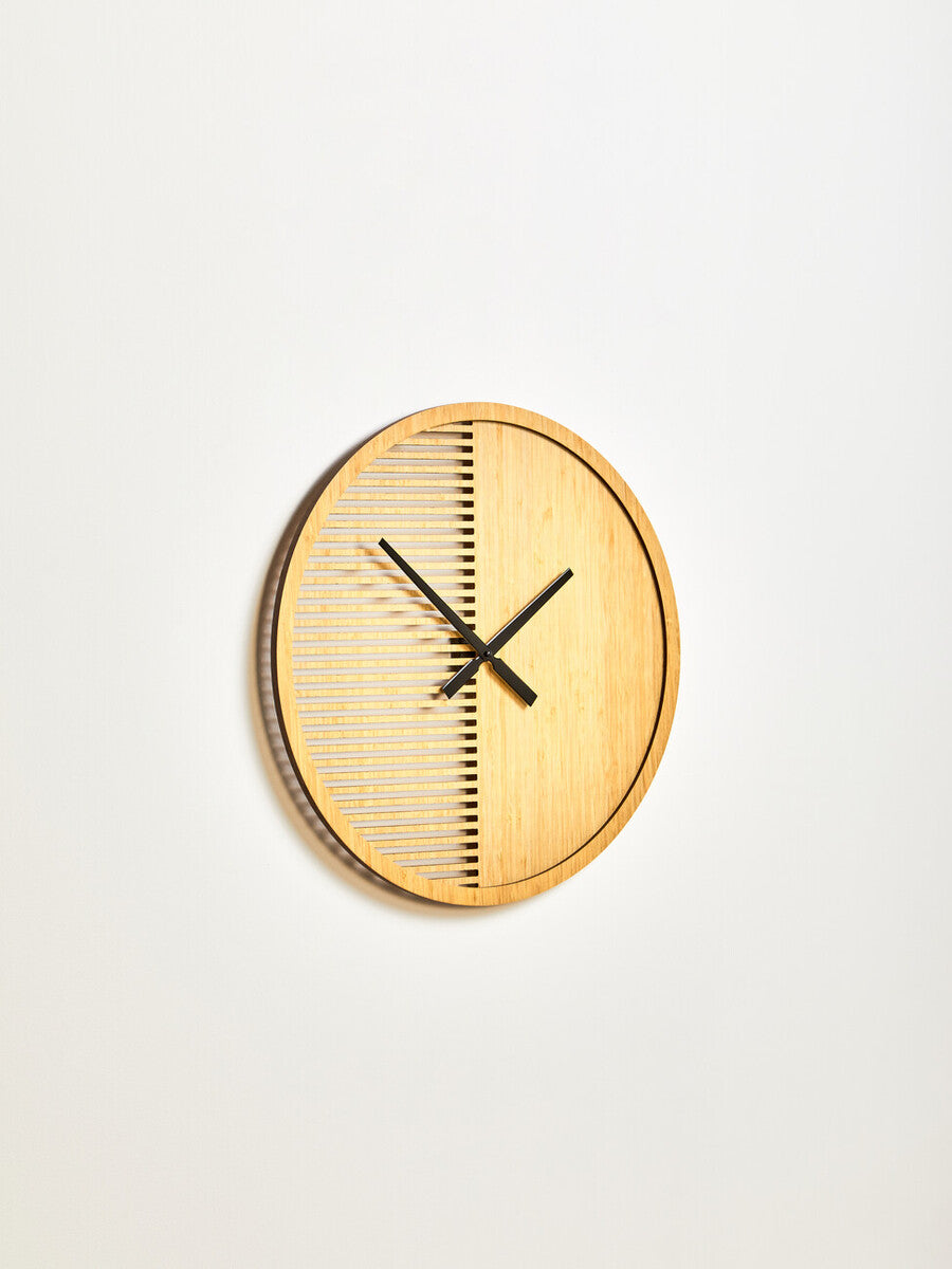 40cm Dia Small Wooden Effect Wall Clock