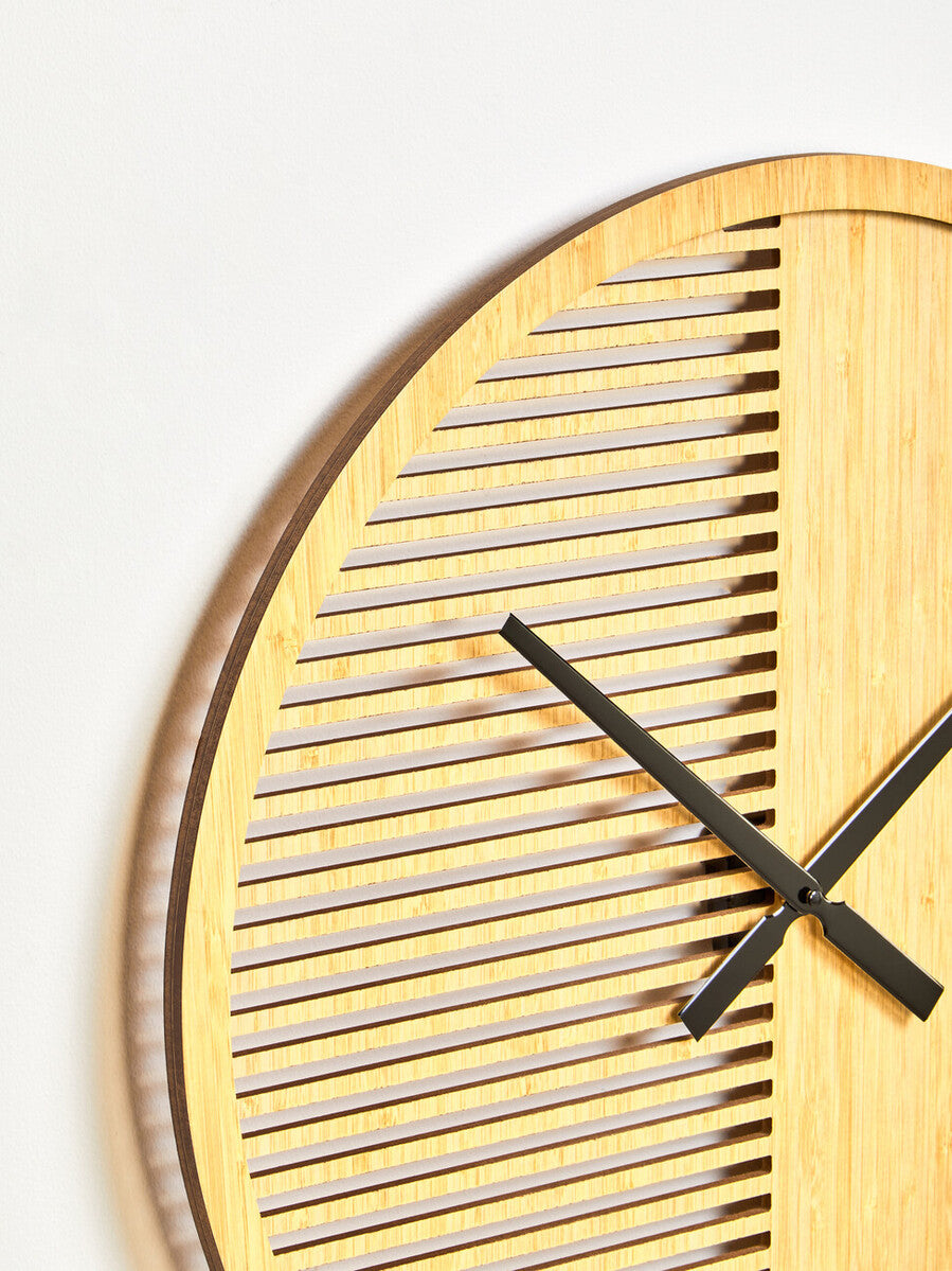 40cm Dia Small Wooden Effect Wall Clock