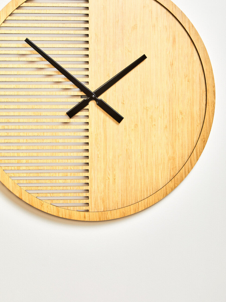 40cm Dia Small Wooden Effect Wall Clock