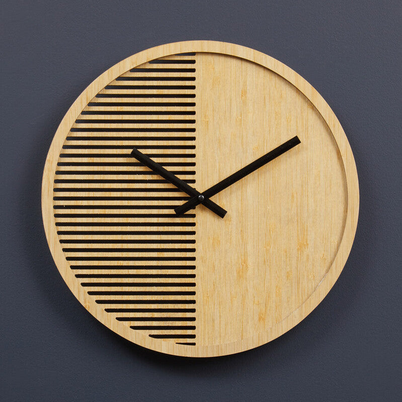 40cm Dia Small Wooden Effect Wall Clock