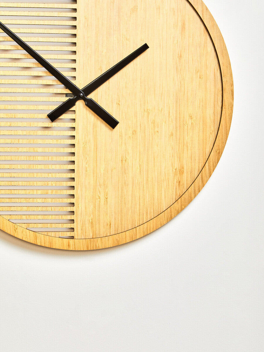 60cm Dia Large Wooden Wall Clock